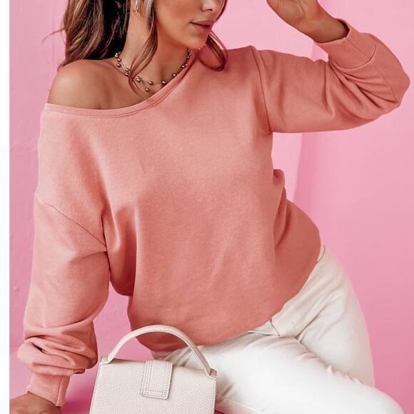 New Pale Chestnut Bowknot Dewback Round Neck Sweatshirt Kawaii - Picture 3 of 8